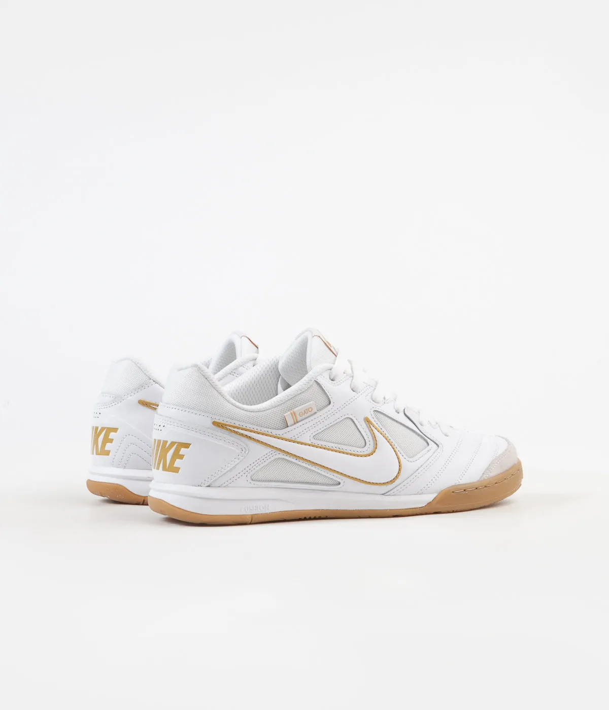 Nike SB Gato Shoes - White / White - Metallic Gold