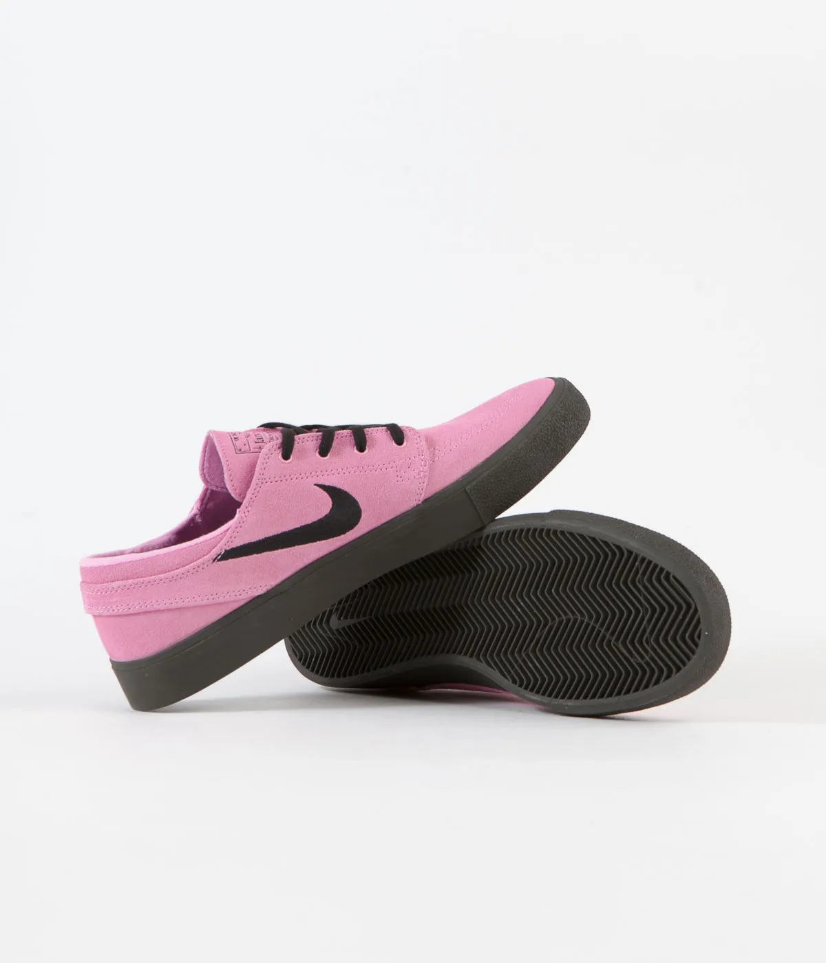 Nike SB Janoski Remastered Shoes - Pink Rise / Black - Pink Rise - Newsprint