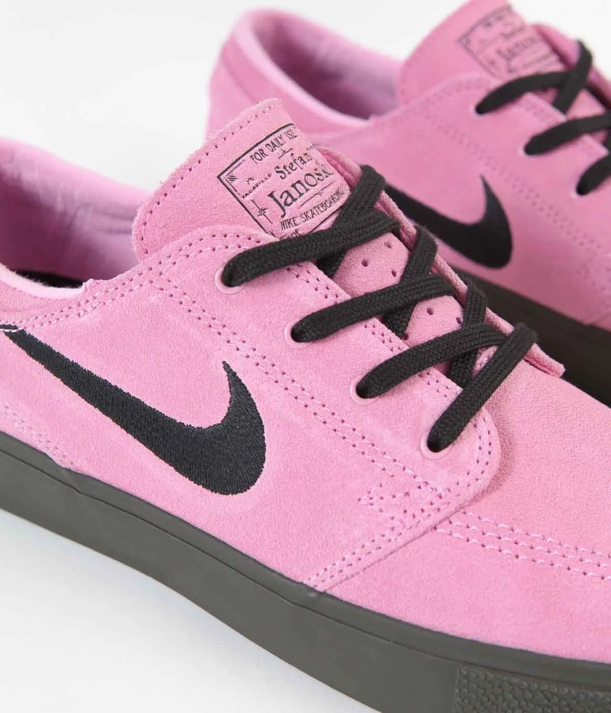 Nike SB Janoski Remastered Shoes - Pink Rise / Black - Pink Rise - Newsprint