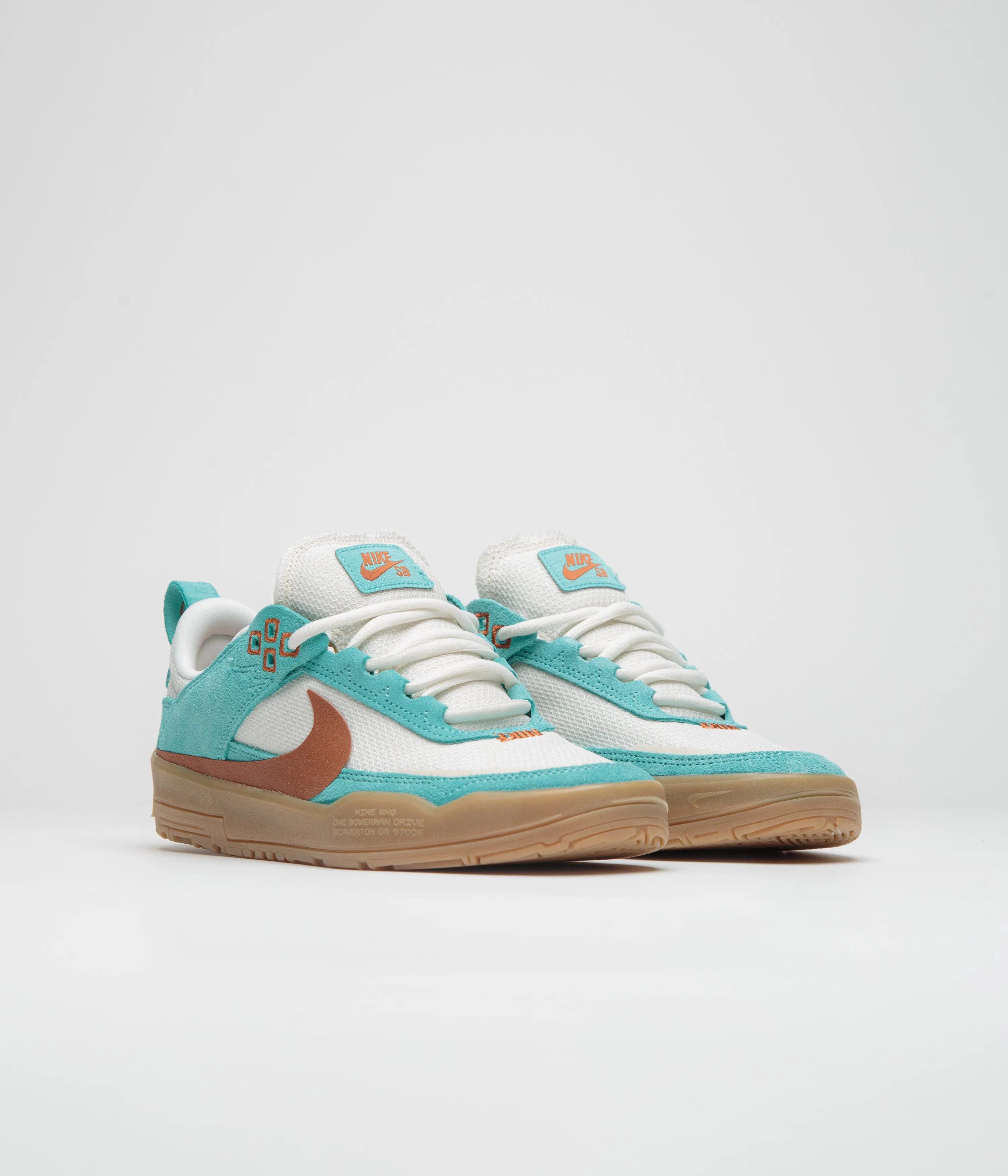 Nike SB Kids Day One Shoes - Green Frost / Dark Russet - Phantom