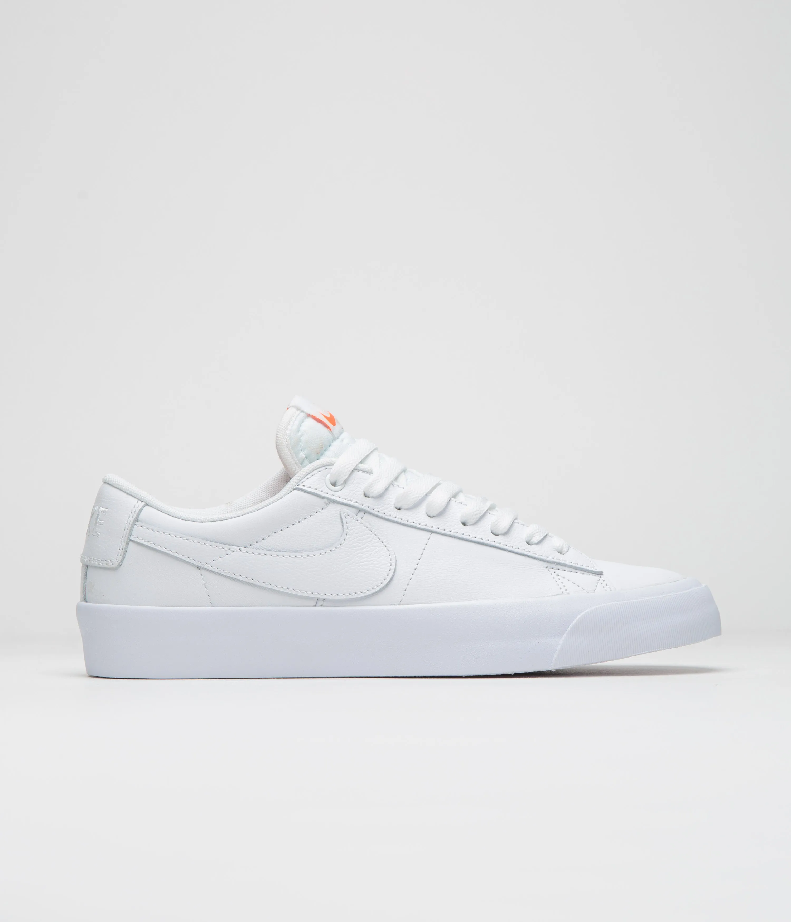 Nike SB Orange Label Blazer Low Pro GT Shoes - White / White - White - White