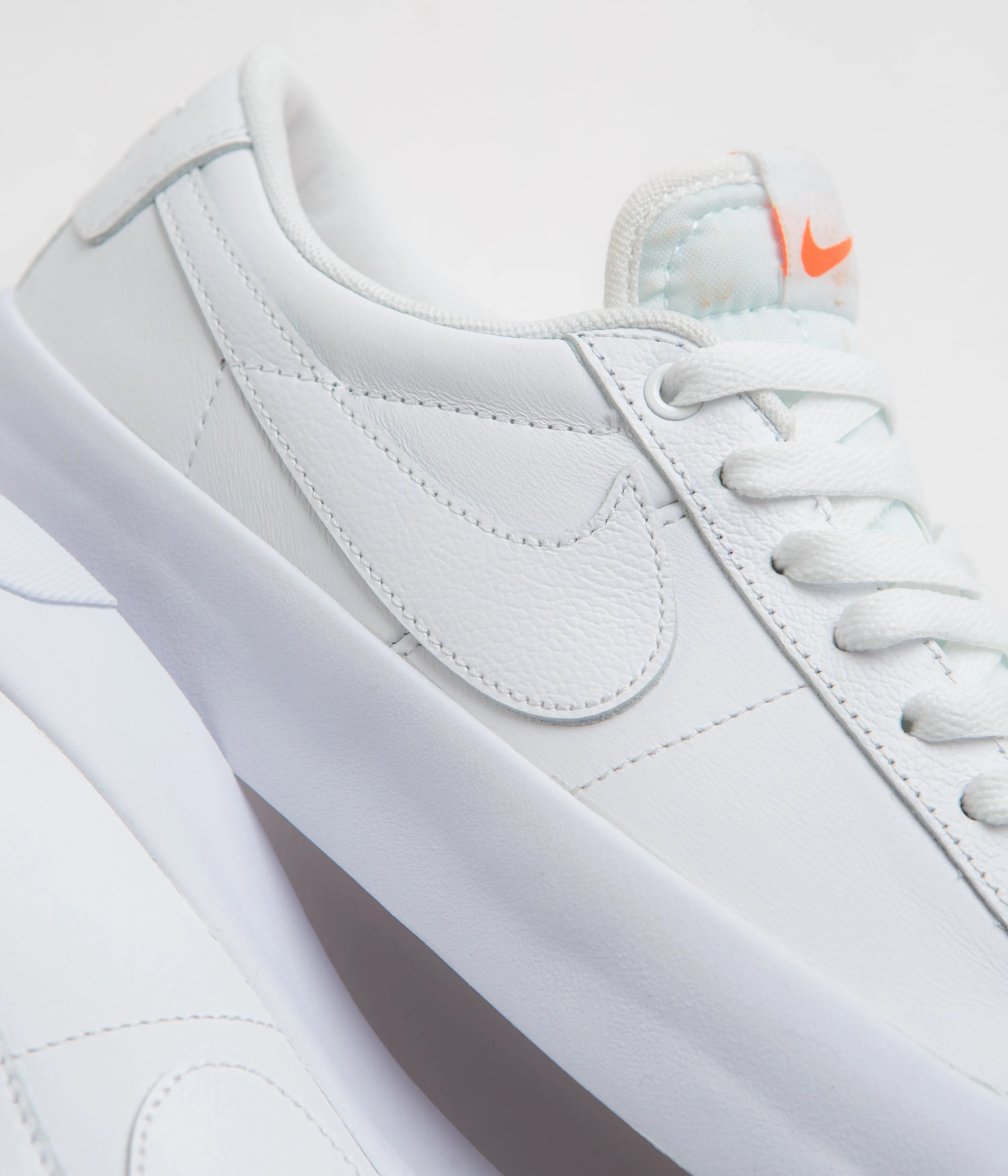 Nike SB Orange Label Blazer Low Pro GT Shoes - White / White - White - White