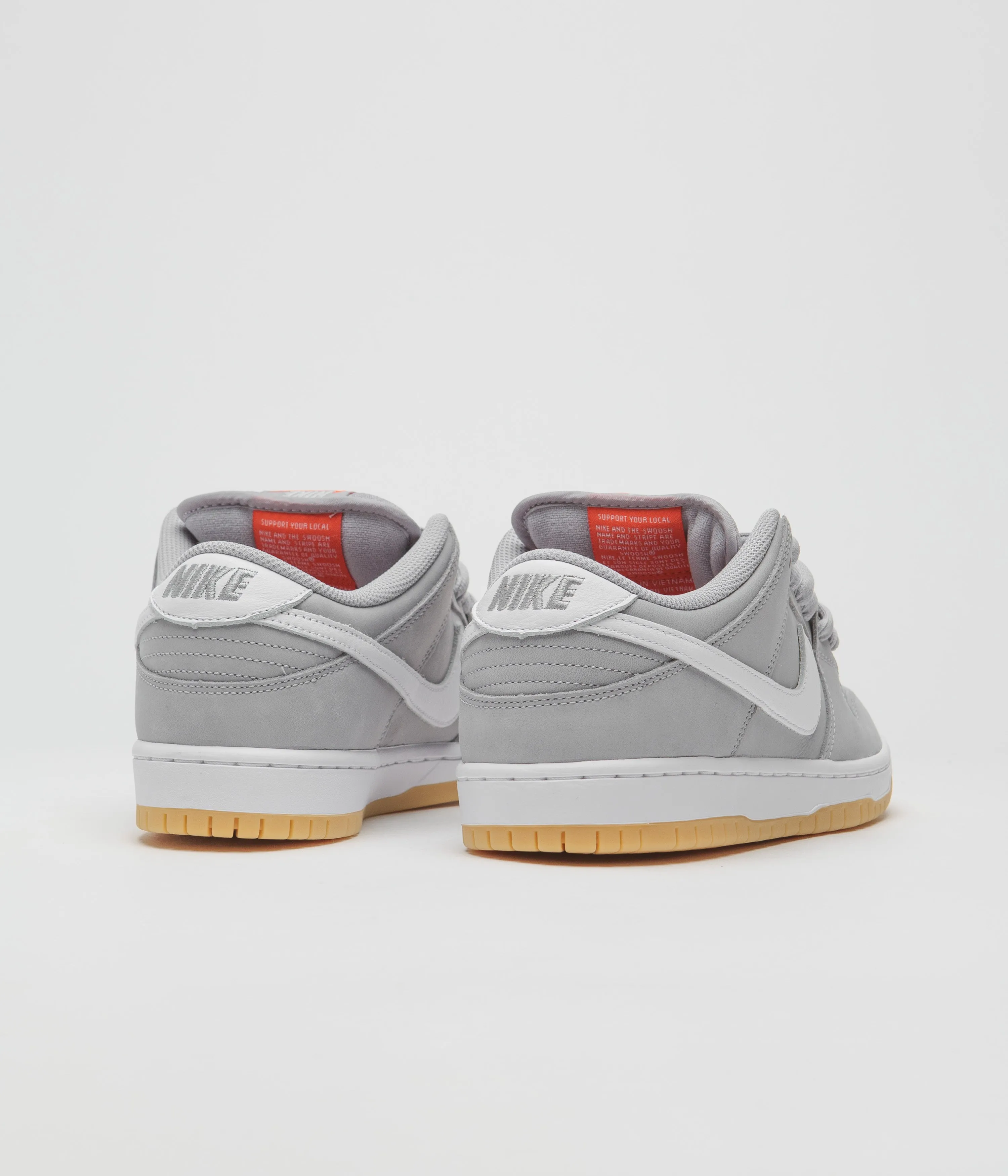 Nike SB Orange Label Dunk Low Pro Shoes - Wolf Grey / White - Wolf Grey