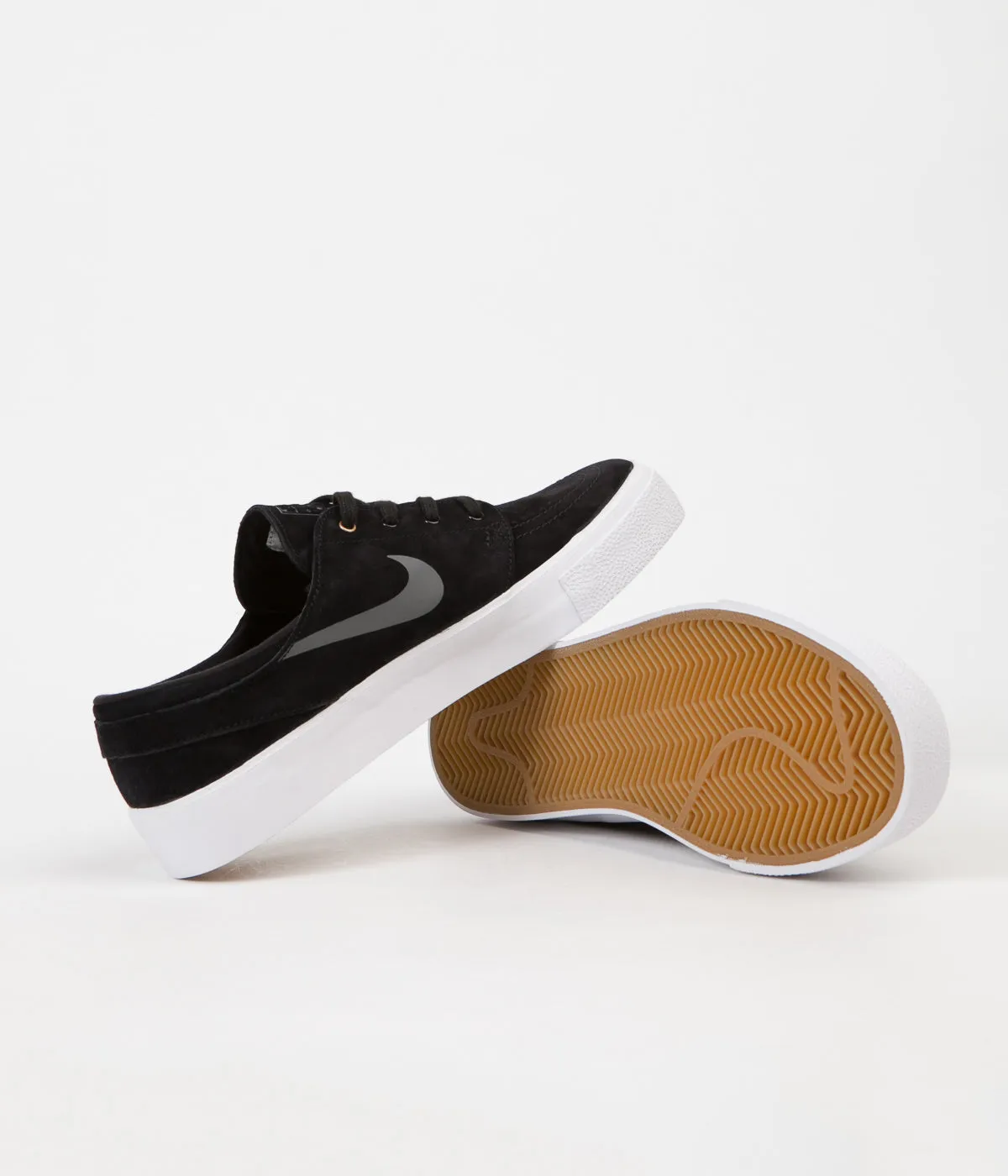 Nike SB Stefan Janoski HT Shoes - Black / Dark Grey - Metallic Gold - White