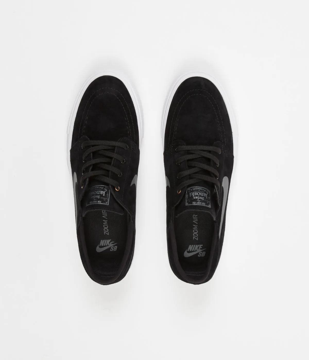 Nike SB Stefan Janoski HT Shoes - Black / Dark Grey - Metallic Gold - White