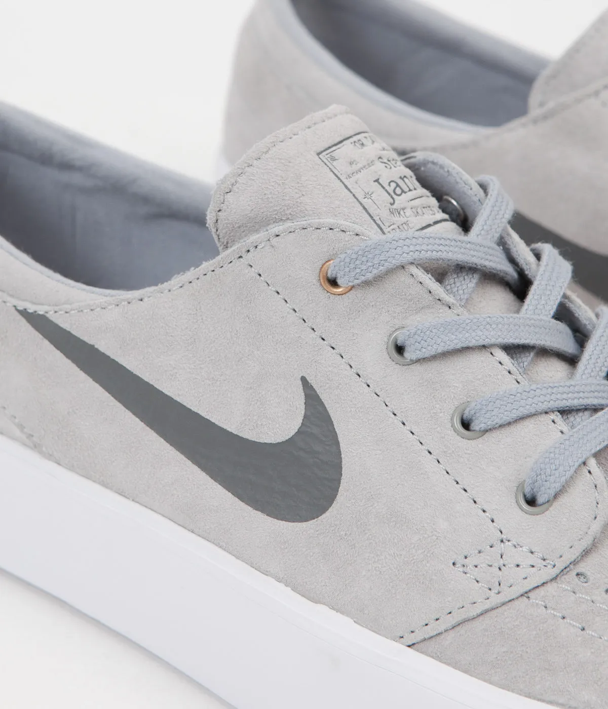 Nike SB Stefan Janoski HT Shoes - Wolf Grey / Dark Grey - Metallic Gold - White