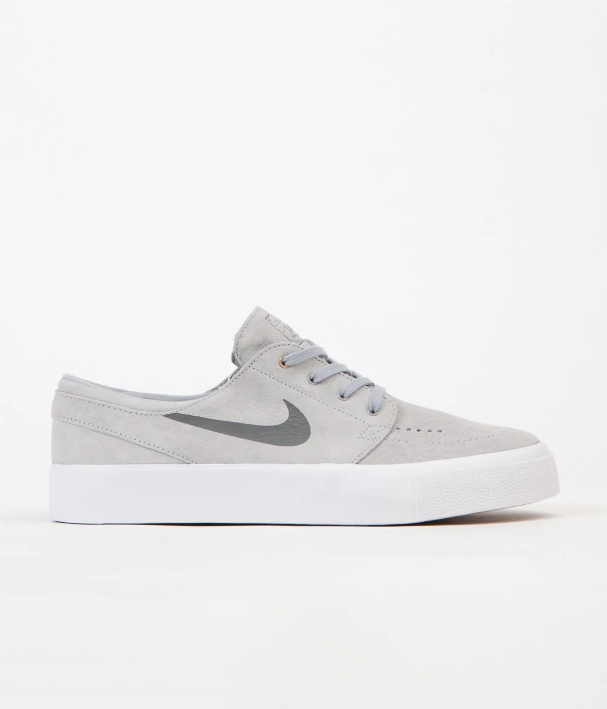 Nike SB Stefan Janoski HT Shoes - Wolf Grey / Dark Grey - Metallic Gold - White