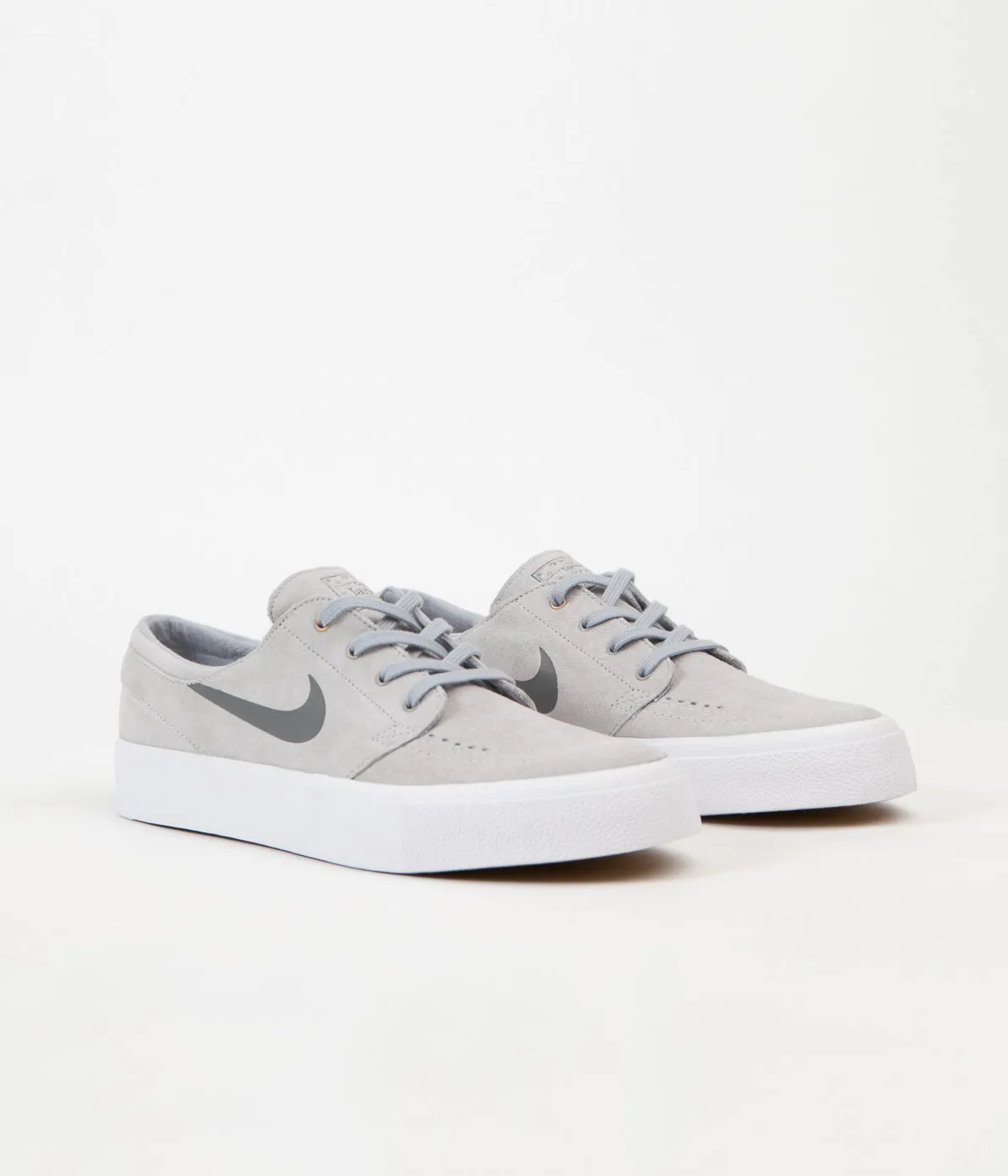 Nike SB Stefan Janoski HT Shoes - Wolf Grey / Dark Grey - Metallic Gold - White