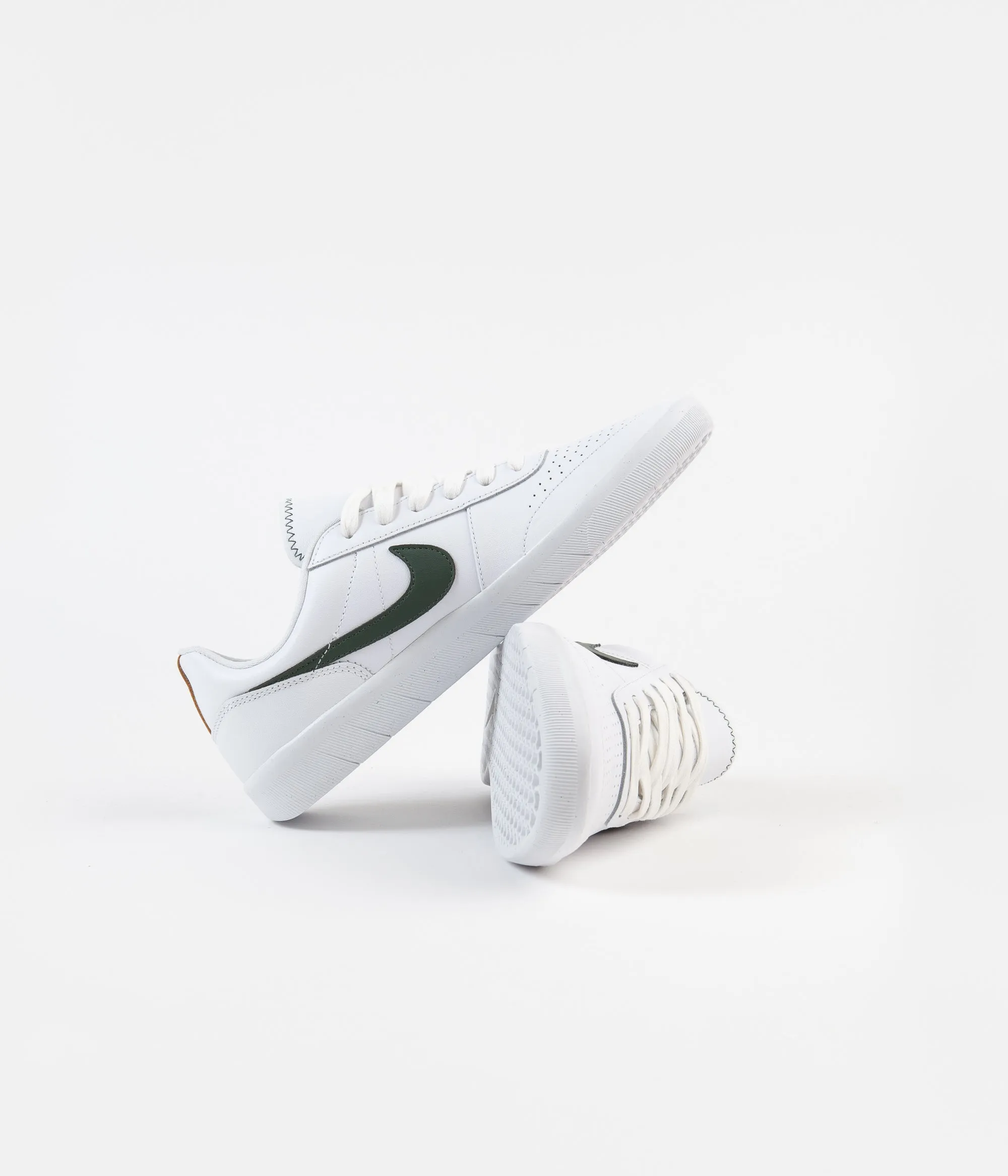 Nike SB Team Classic Premium Shoes - White / Galactic Jade - Desert Ochre - White