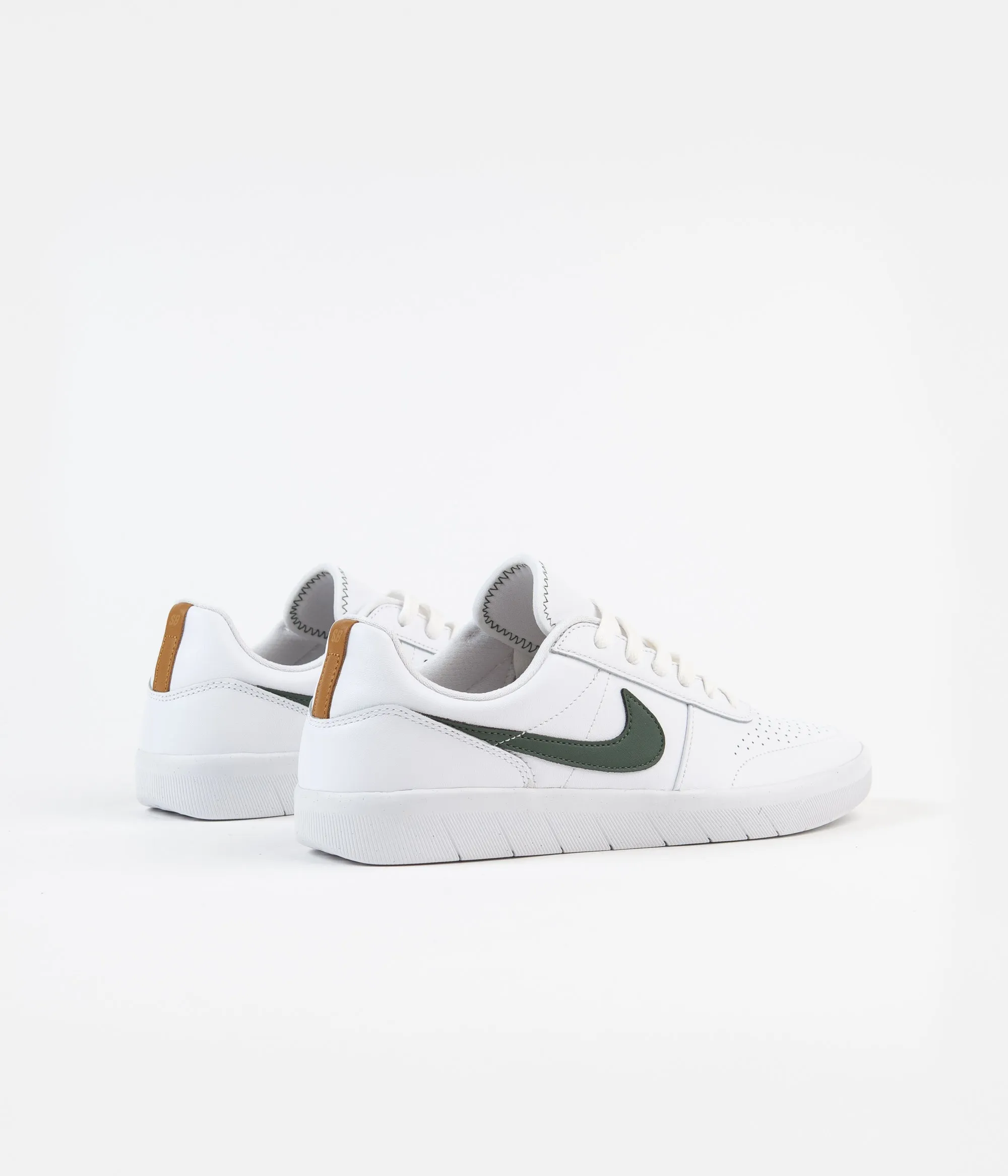 Nike SB Team Classic Premium Shoes - White / Galactic Jade - Desert Ochre - White