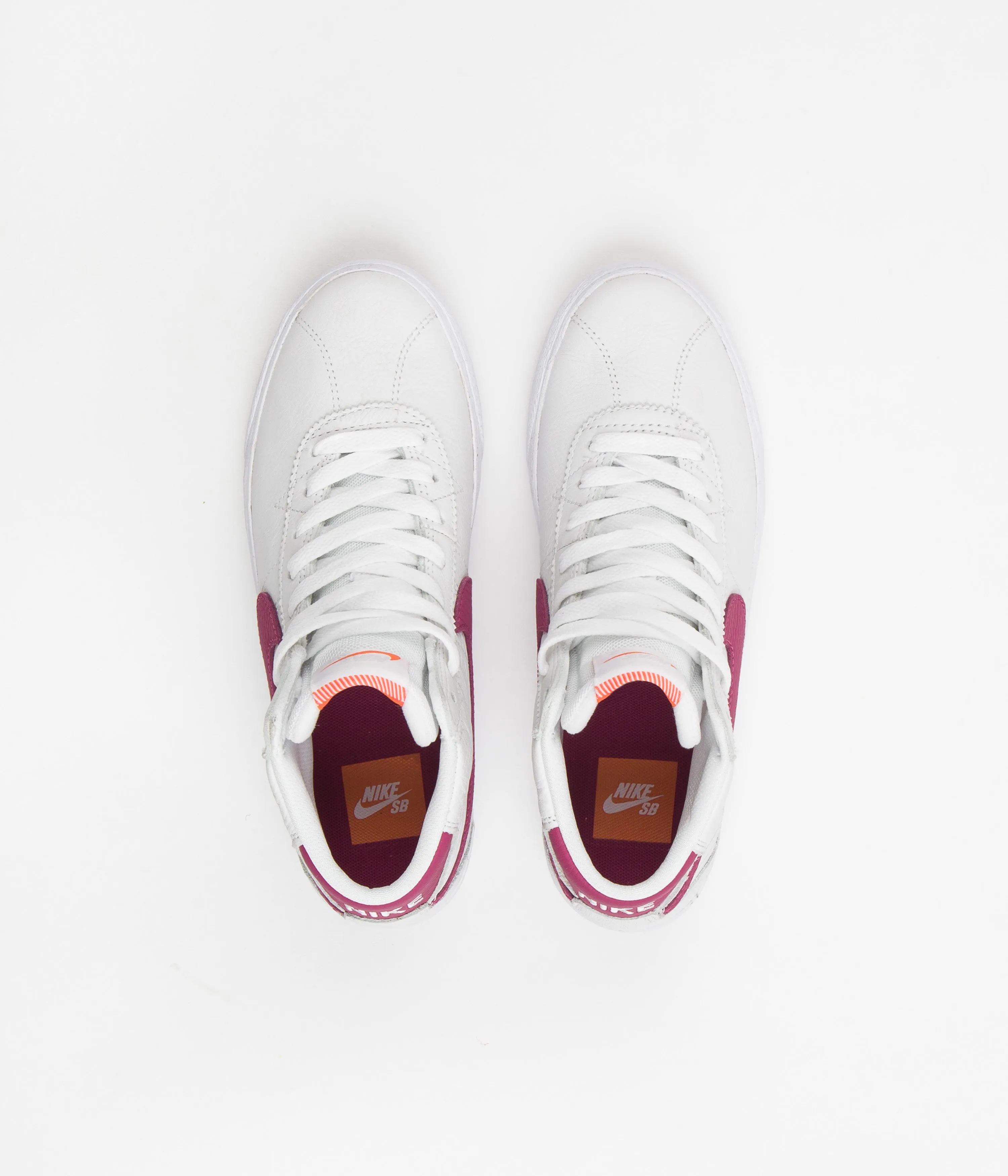 Nike SB Womens Bruin High Shoes - White / Sweet Beet - White - Sweet Beet