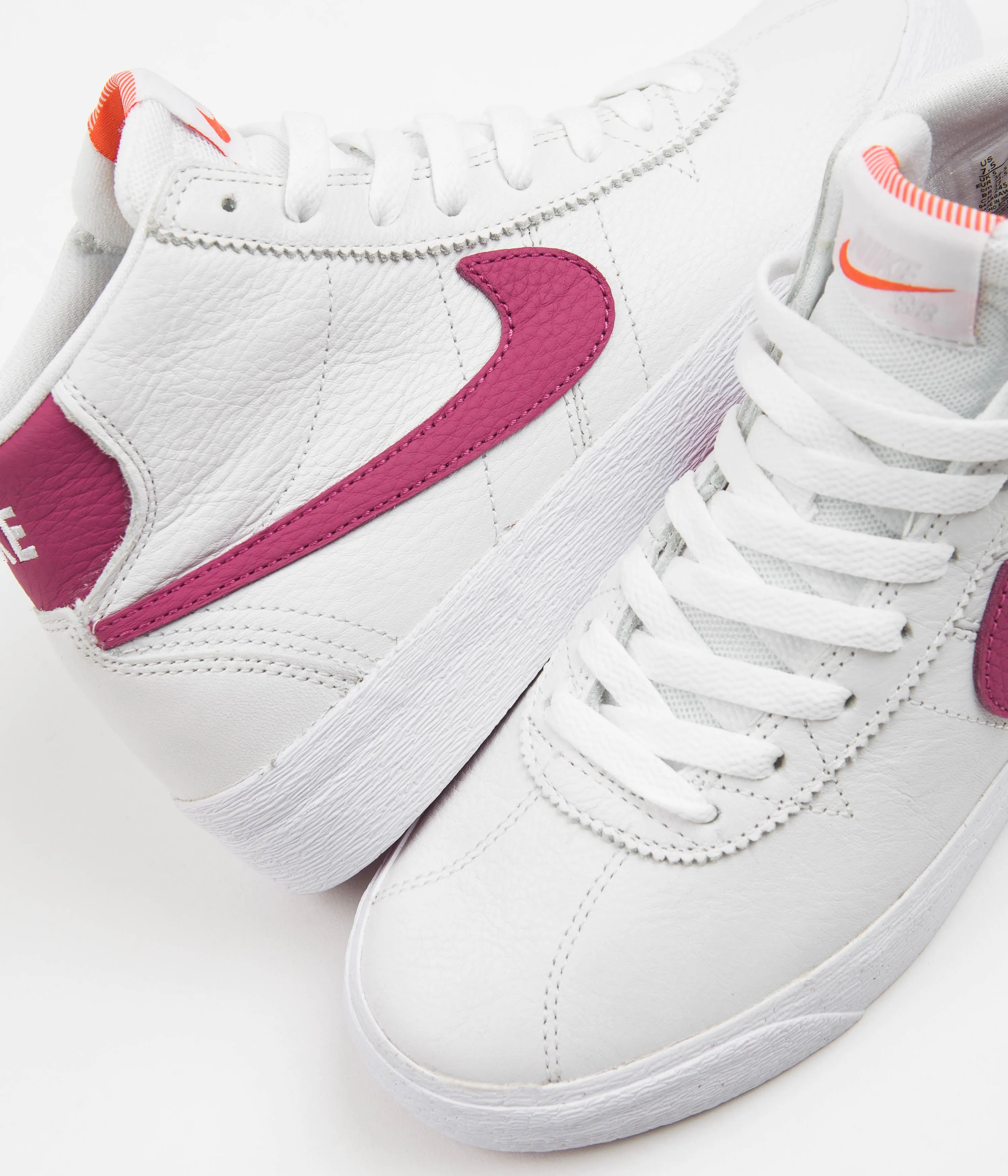 Nike SB Womens Bruin High Shoes - White / Sweet Beet - White - Sweet Beet