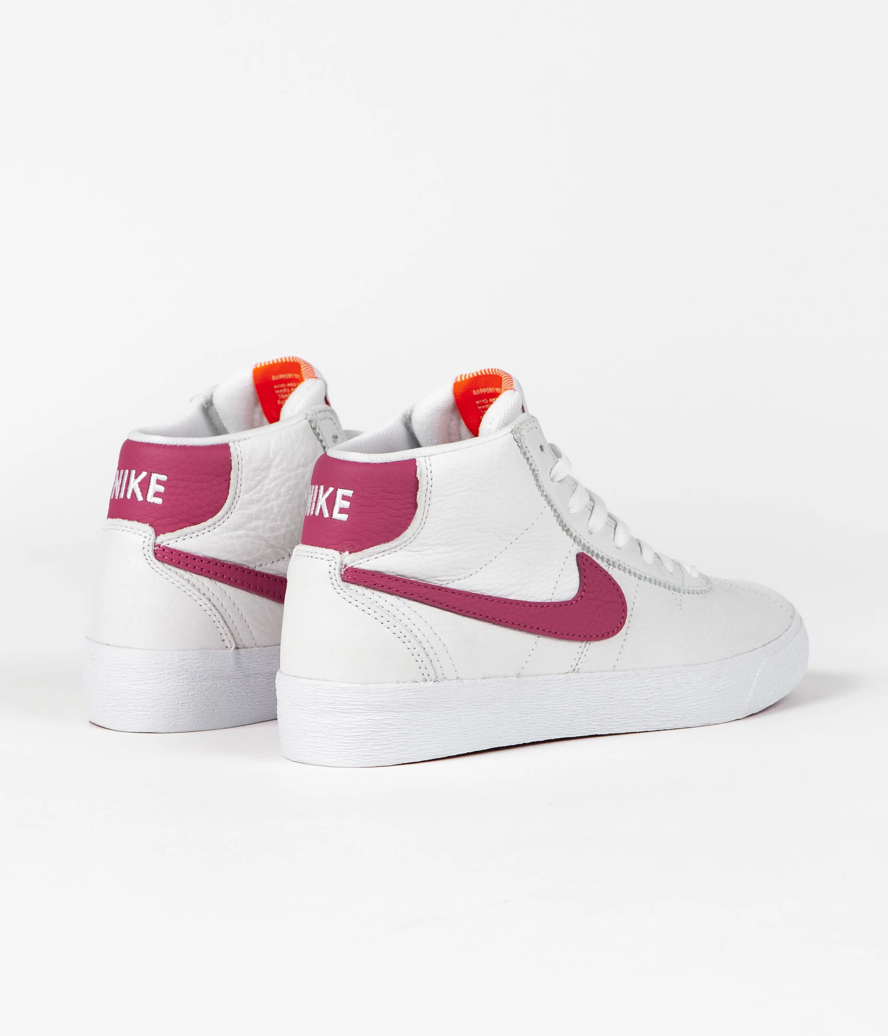 Nike SB Womens Bruin High Shoes - White / Sweet Beet - White - Sweet Beet