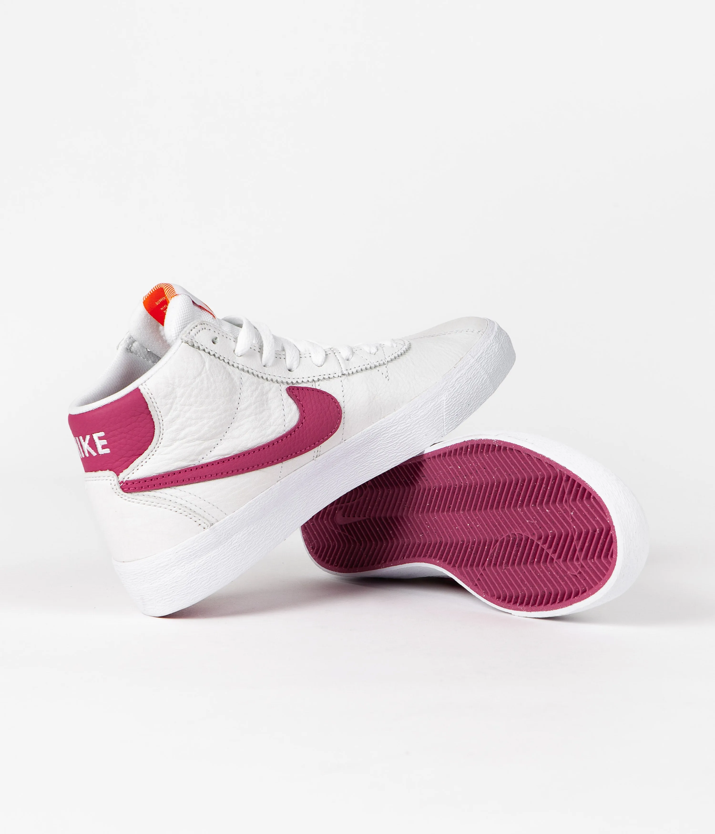 Nike SB Womens Bruin High Shoes - White / Sweet Beet - White - Sweet Beet