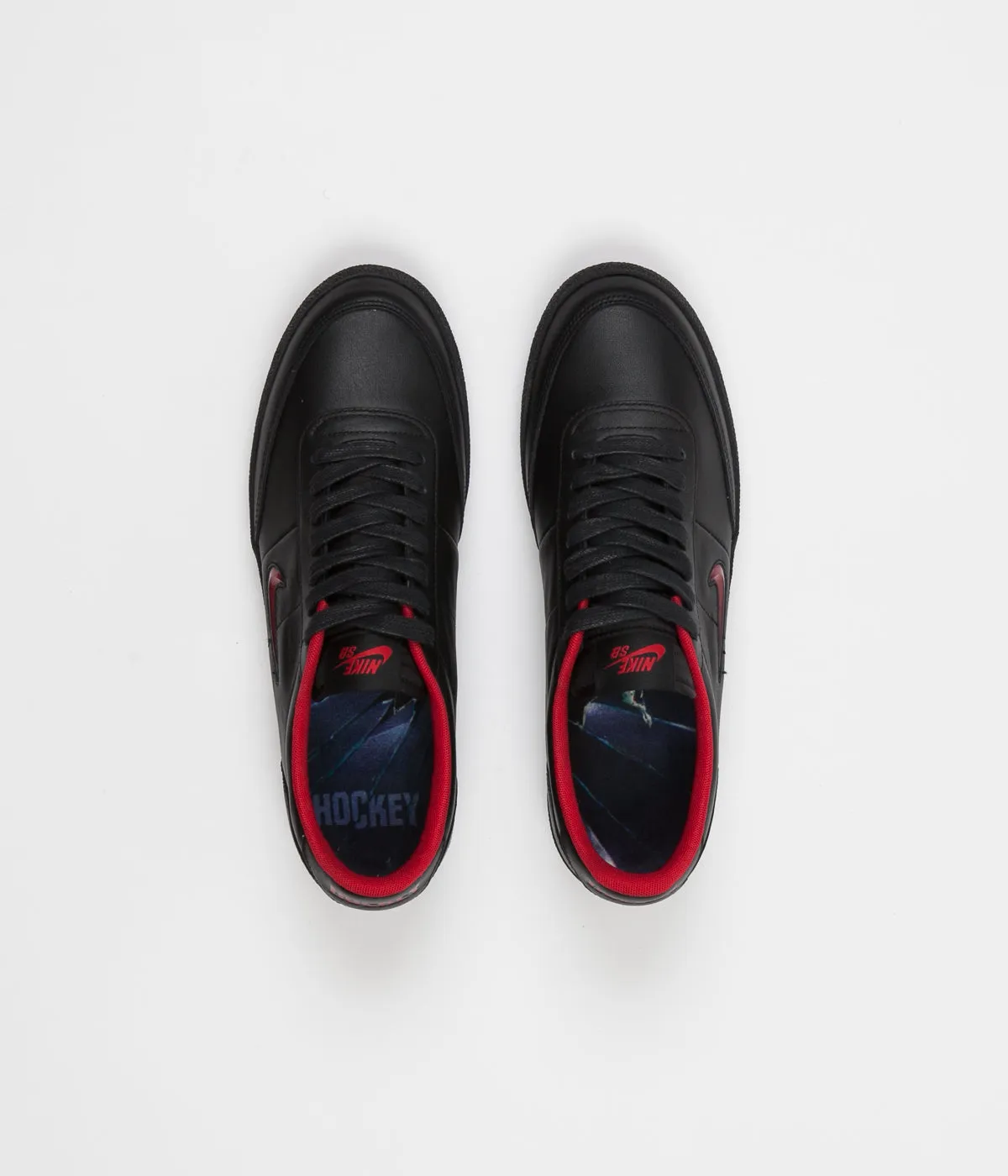 Nike SB x Hockey Killshot 2 QS Shoes - Black / Gym Red / Black