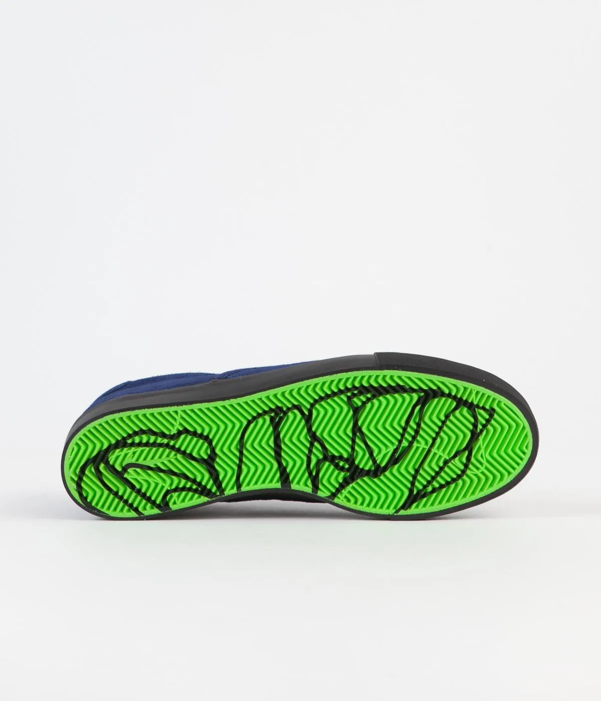 Nike SB x Leo Baker Verona Slip On Shoes - Blue Void / Black - Blue Void - Electric Green