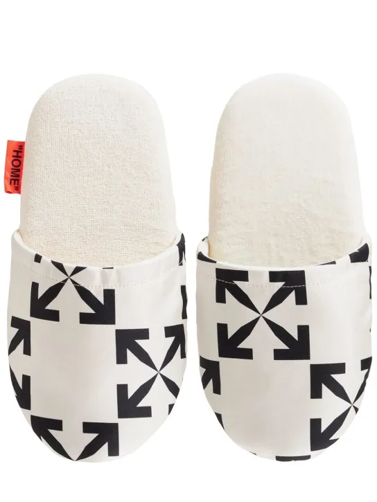 Off-White   Arrow pattern slippers 