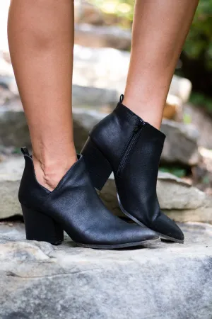 On This Day Black Heeled Booties