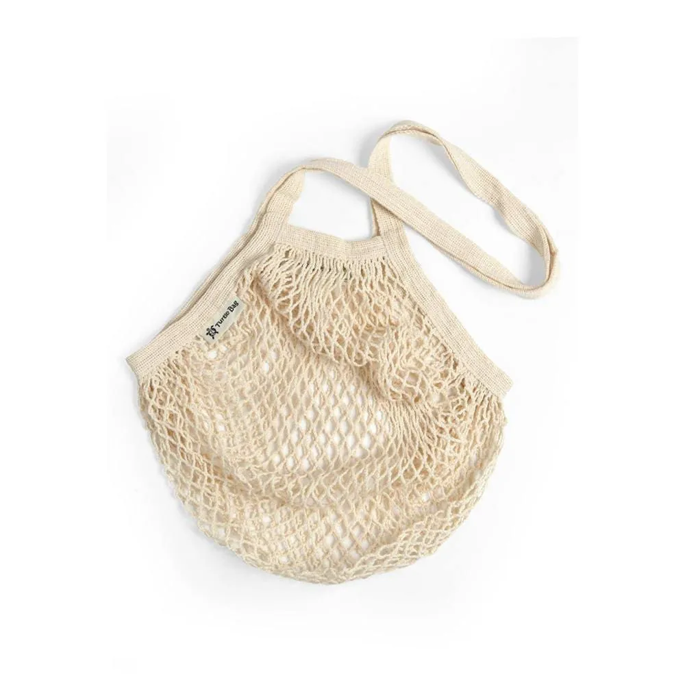 Organic Cotton Long-Handled String Bag by Turtle Bags - Various Colours