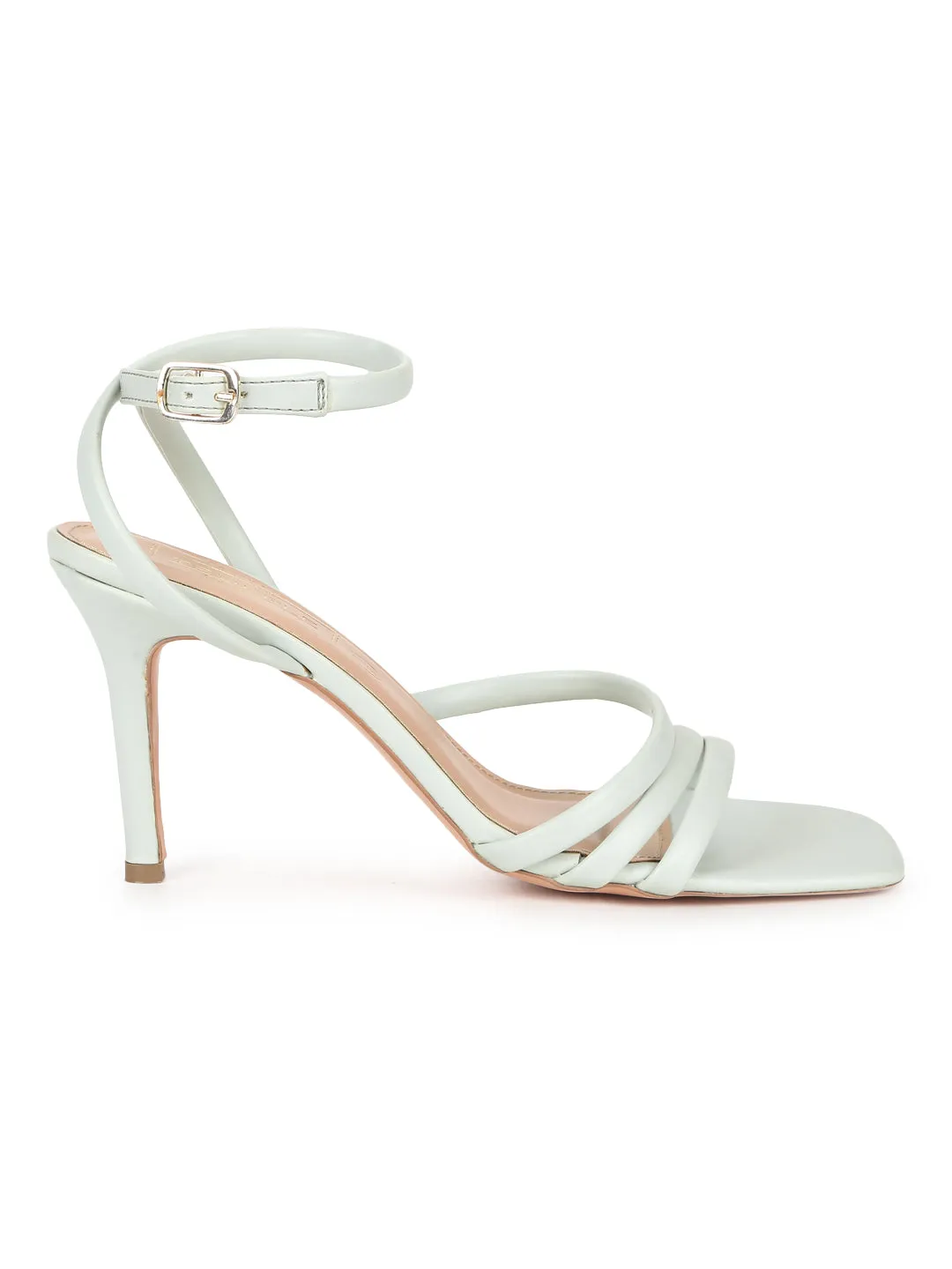 Pastel Green PU Strappy Stilettos With High Ankle Strap (TP10171-LGRN)