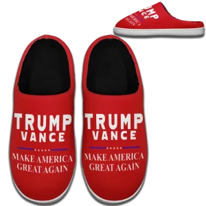 Personalized Trump Design Indoor Sliper, Custom Cozy MAGA Slipper,Comfy Indoor Essentials