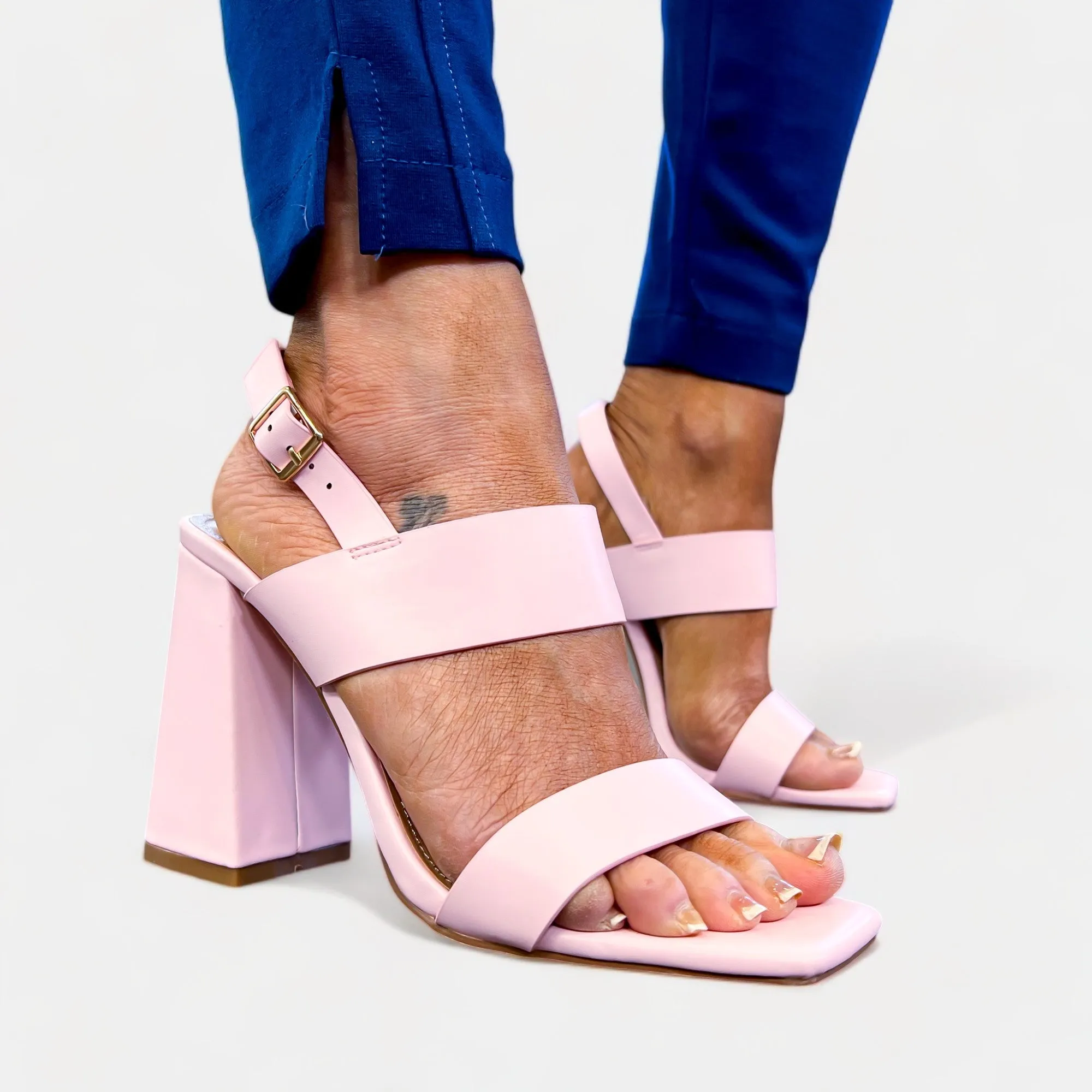 Pink Block Heels