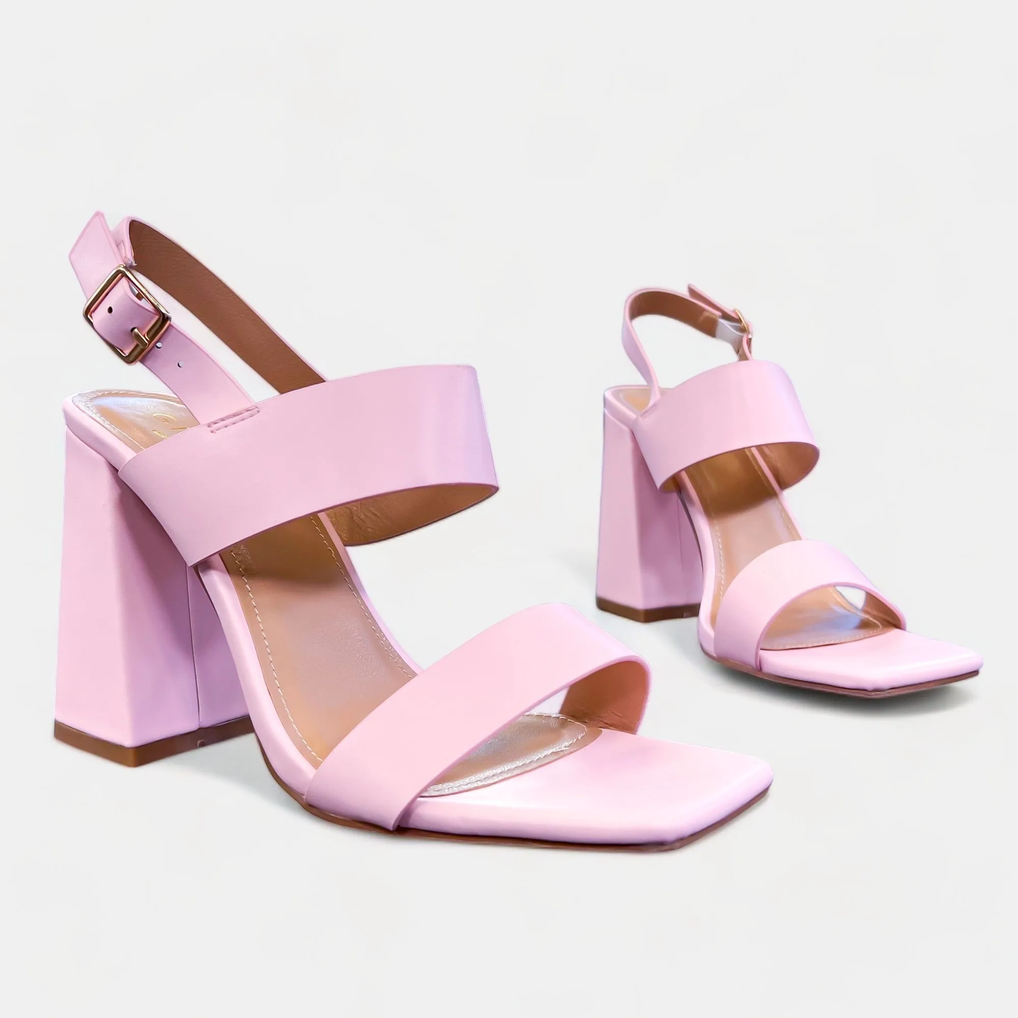 Pink Block Heels