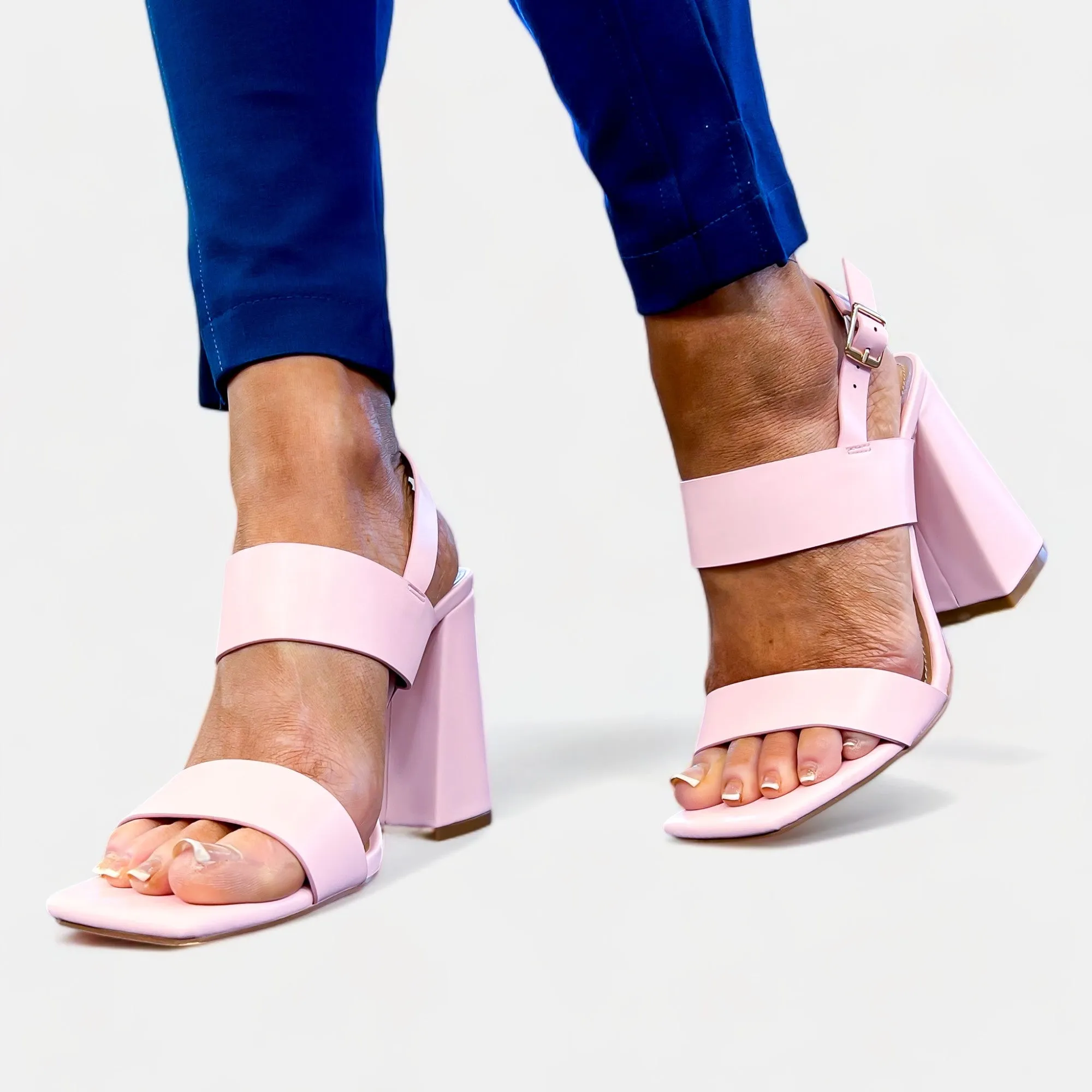 Pink Block Heels