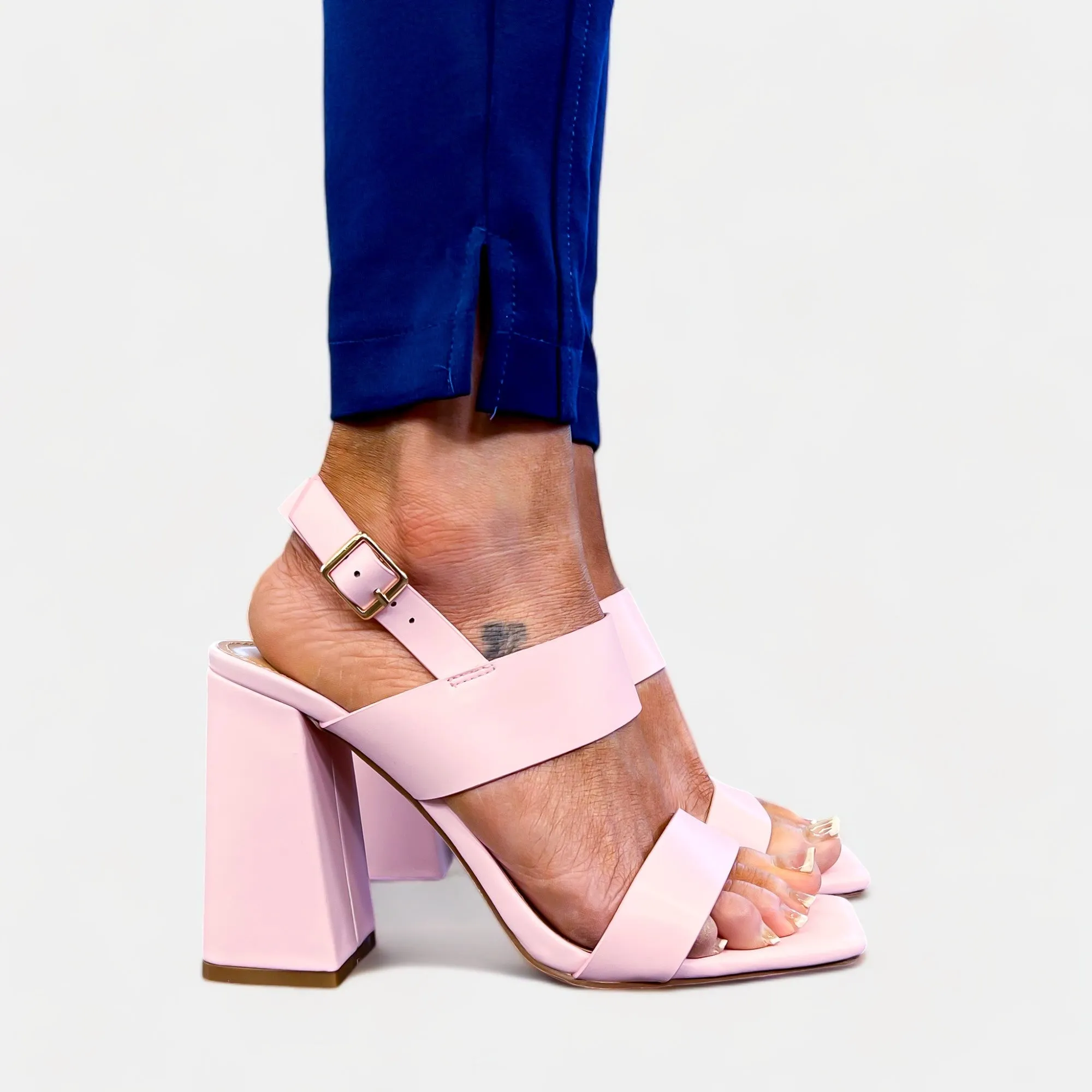 Pink Block Heels