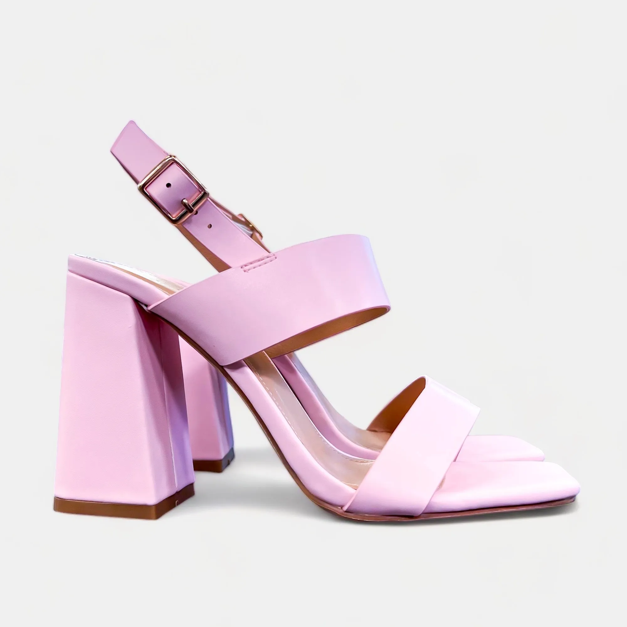 Pink Block Heels