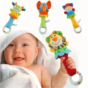 Puzzle Plush Hand Rattle Baby Toy