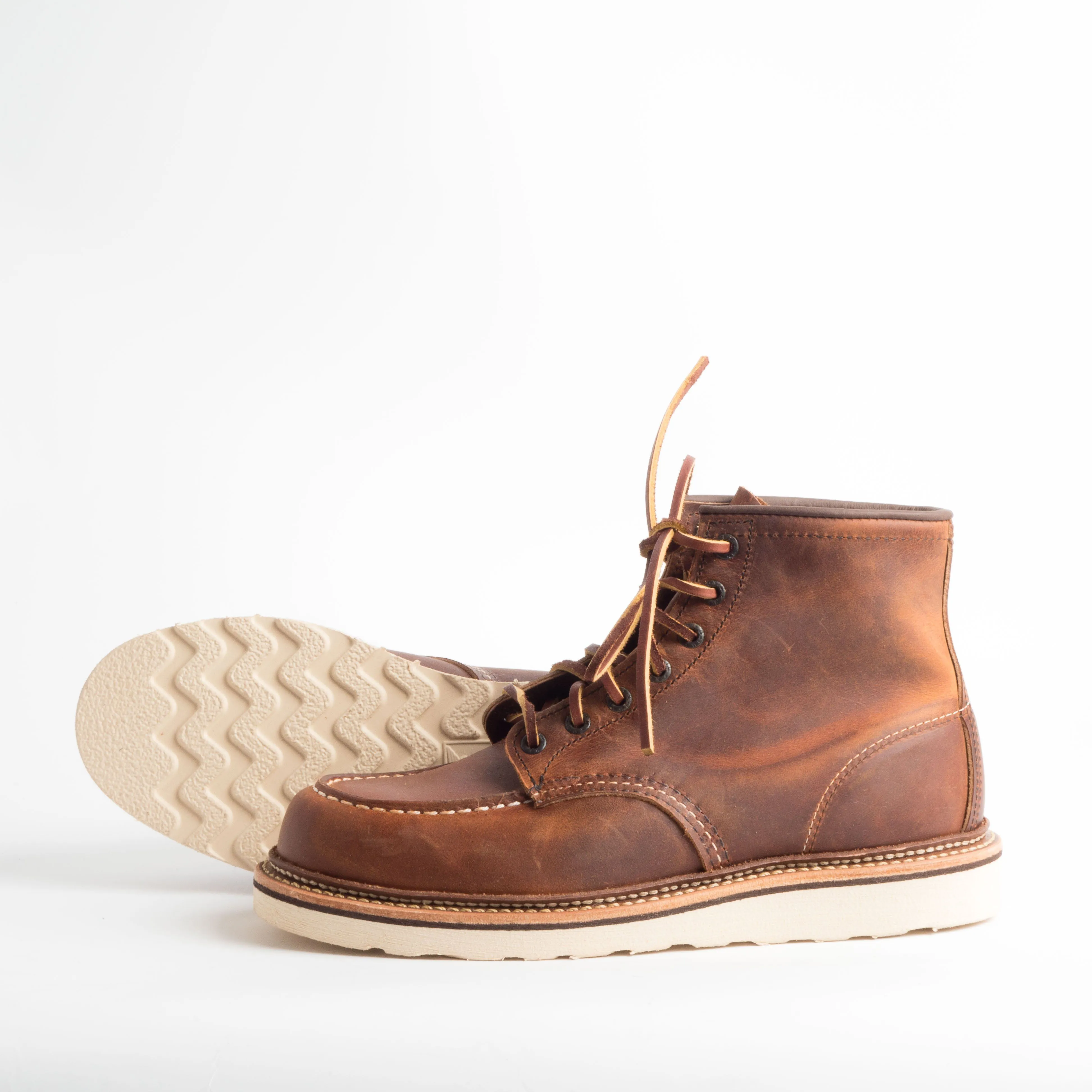 RED WING SHOES - Polacco Classic Moc Toe 1907 - Rough Copper