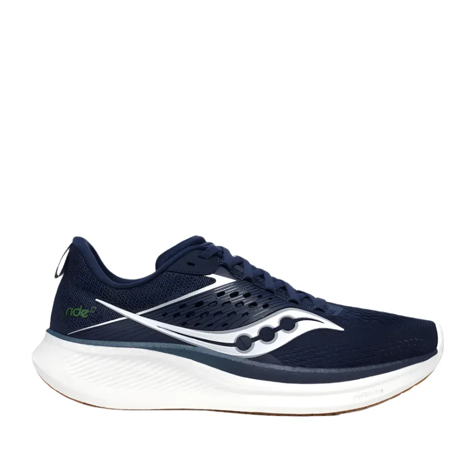 Saucony Ride 17 Men's Running Shoes AW24 Navy/Gum