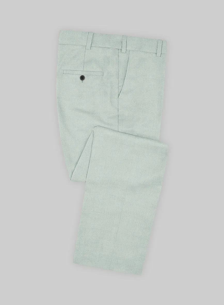 Scabal Pale Green Wool Pants