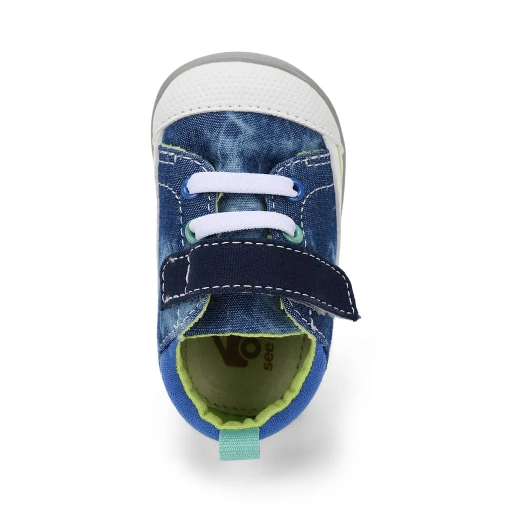 See Kai Run First Walker Shoes Stevie - Blue Tie Dye