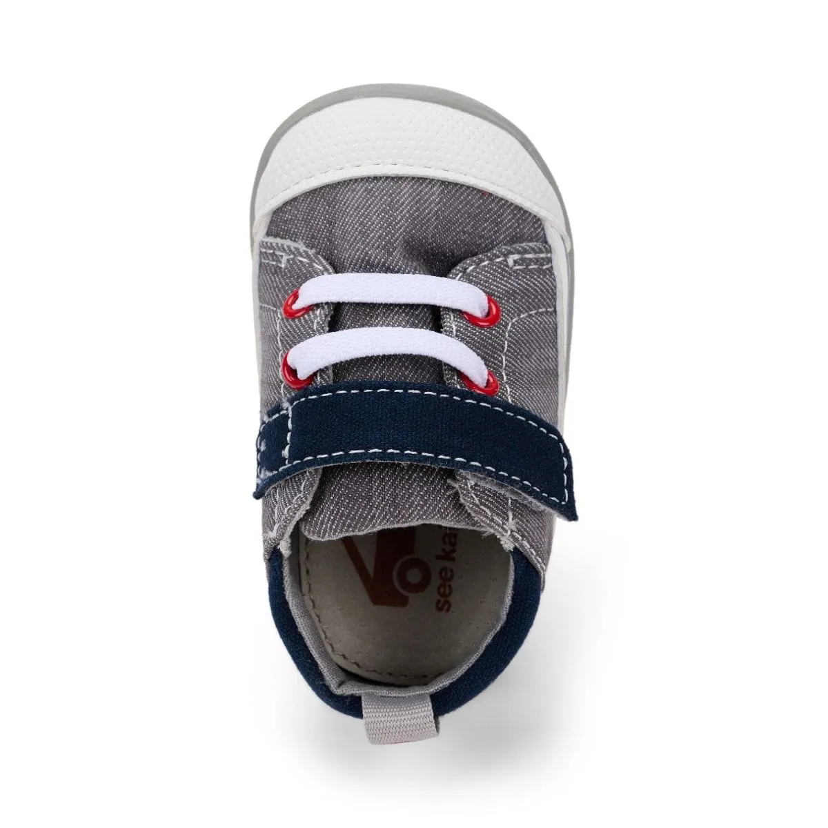 See Kai Run Stevie II First Walker Sneakers - Grey/Navy