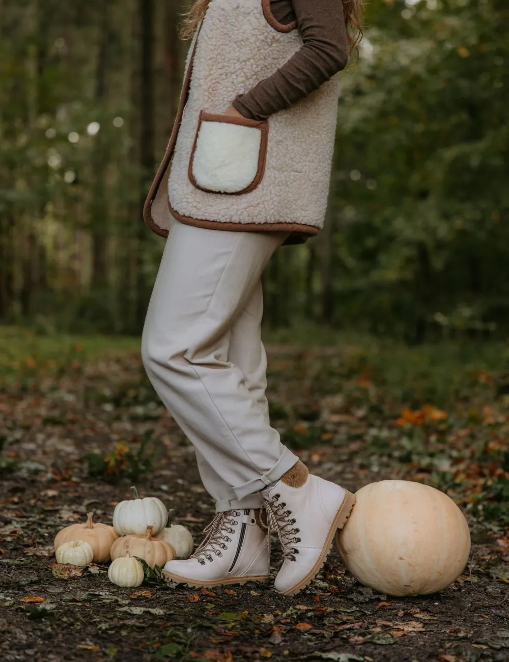 Shearling Winter Boot Women - Cream