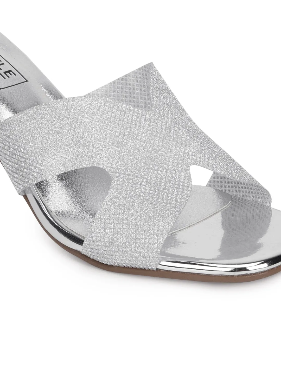 Silver Glitter Perspex Clear Stiletto Mules (TC-SLC-R506-SIL)