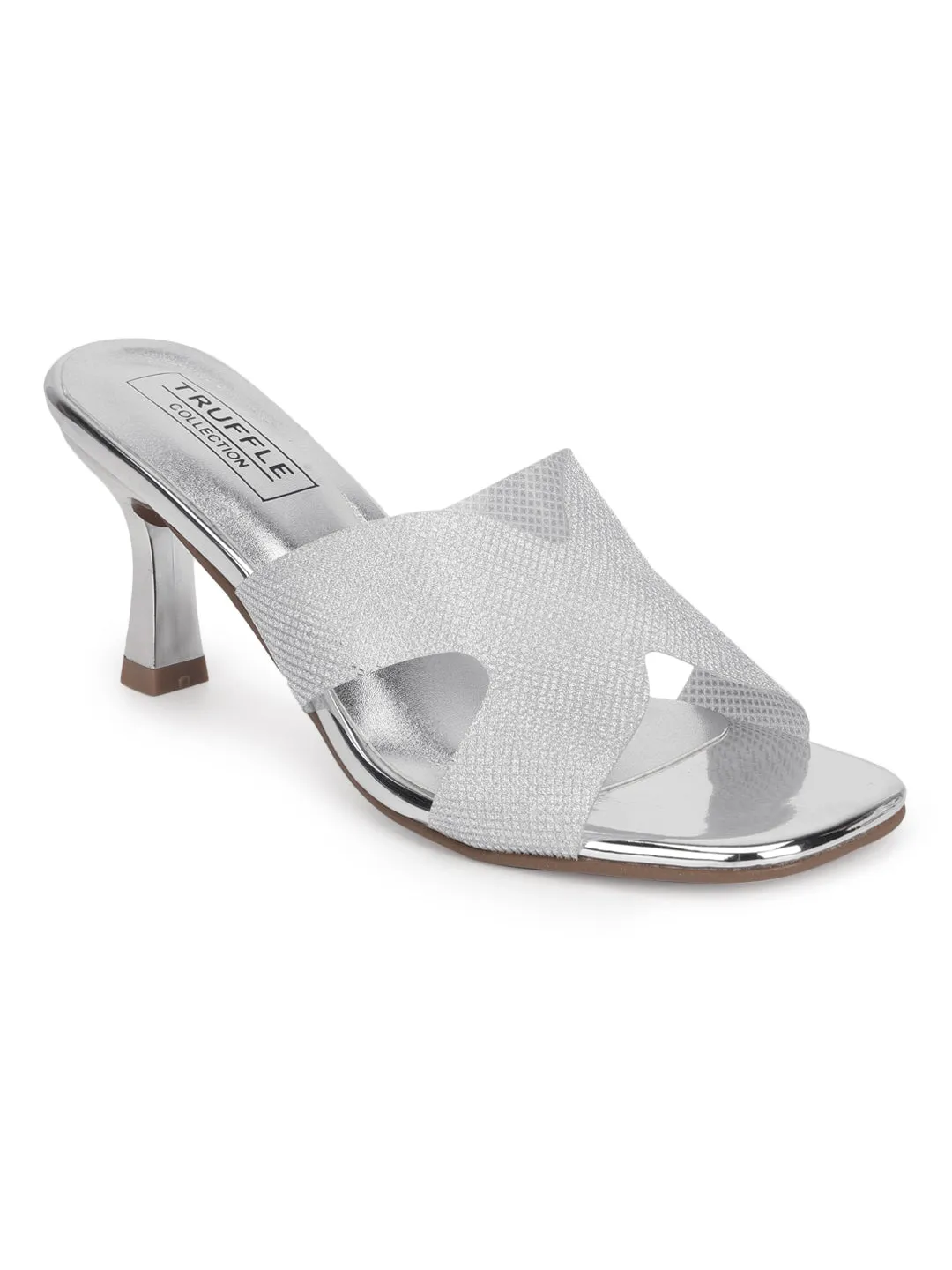 Silver Glitter Perspex Clear Stiletto Mules (TC-SLC-R506-SIL)