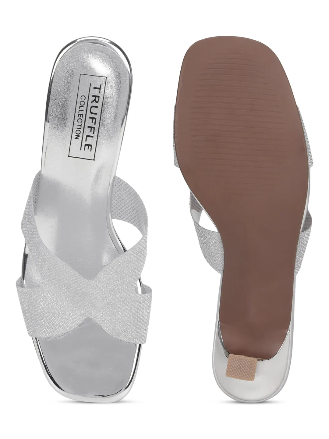 Silver Glitter Perspex Clear Stiletto Mules (TC-SLC-R506-SIL)