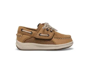 Sperry Toddler and Little Boys Gamefish Jr Boat Shoes Dark Tan Leather