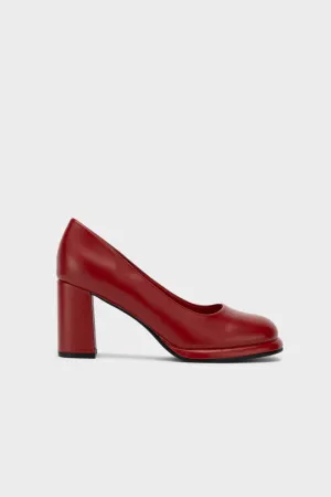 SQUARE TOE PLATFORM HEEL PUMP