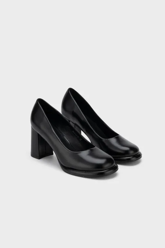 SQUARE TOE PLATFORM HEEL PUMP