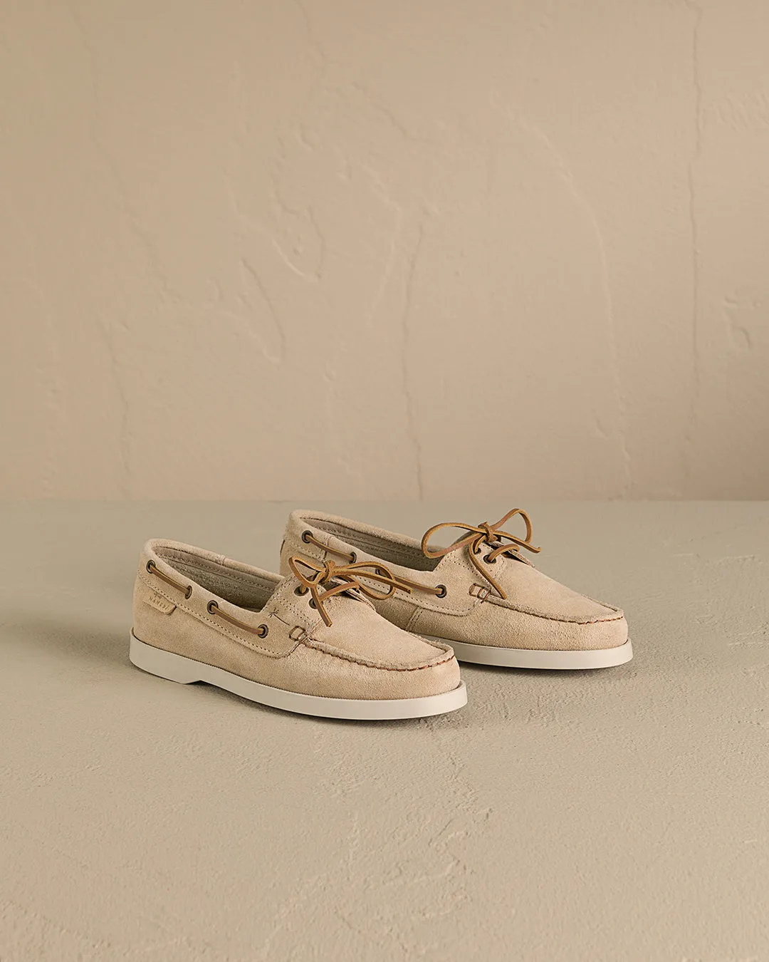 Suede Boat-Shoes - K11KK - Hamptons Champagne Beige