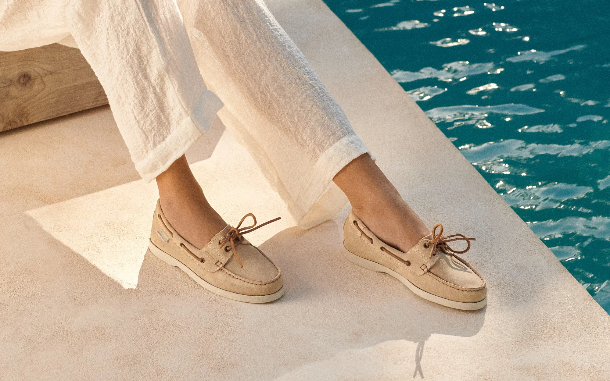 Suede Boat-Shoes - K11KK - Hamptons Champagne Beige