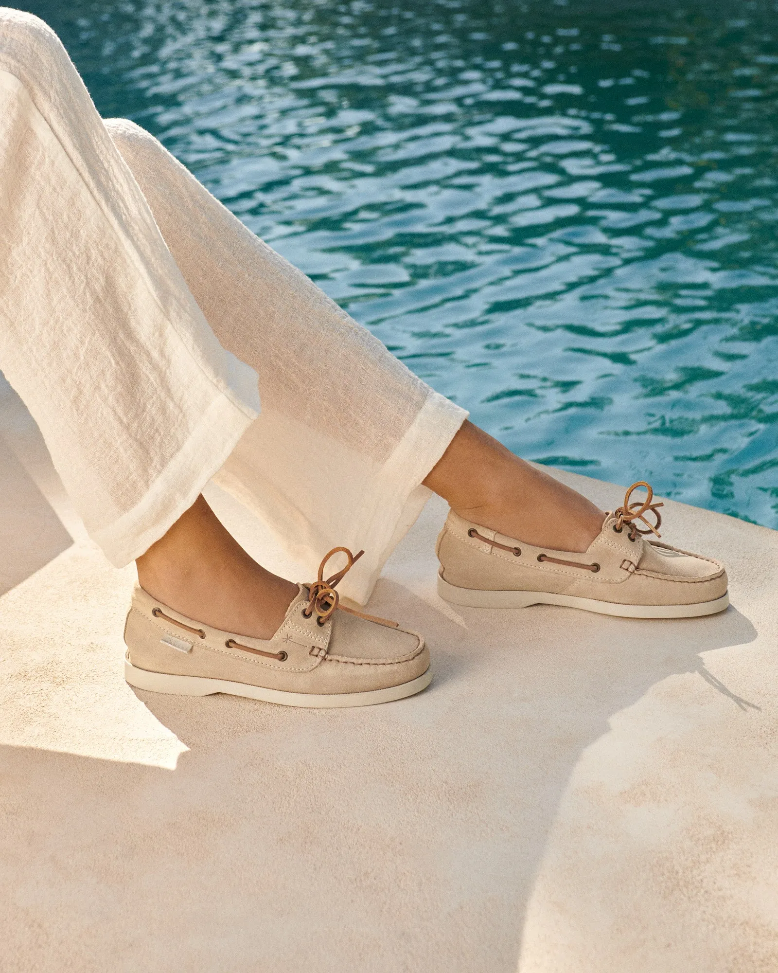 Suede Boat-Shoes - K11KK - Hamptons Champagne Beige