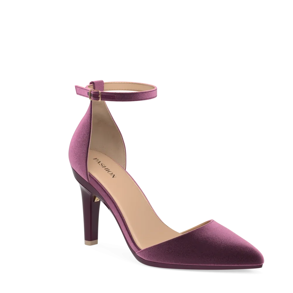 The D'Orsay - Sugar Plum Velvet 4 Stiletto