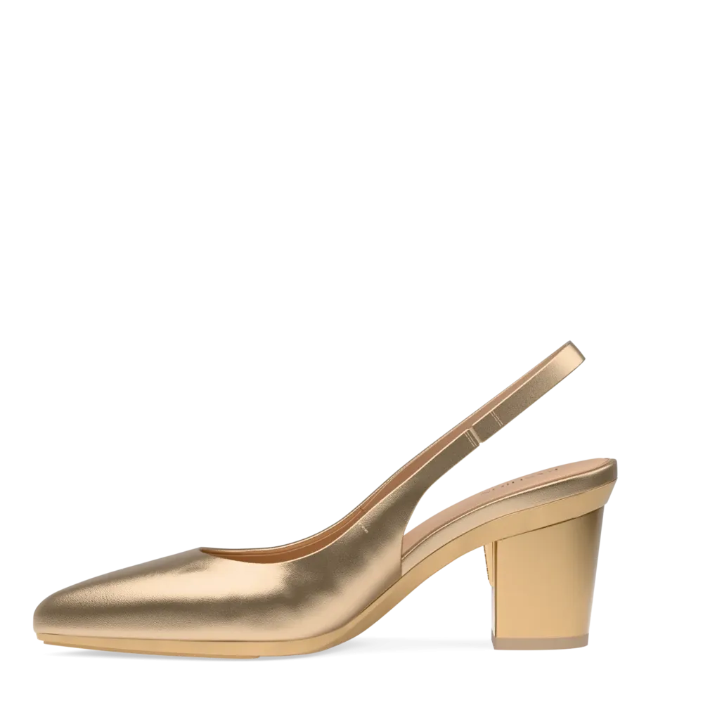 The Slingback - Matte Gold 3 Block