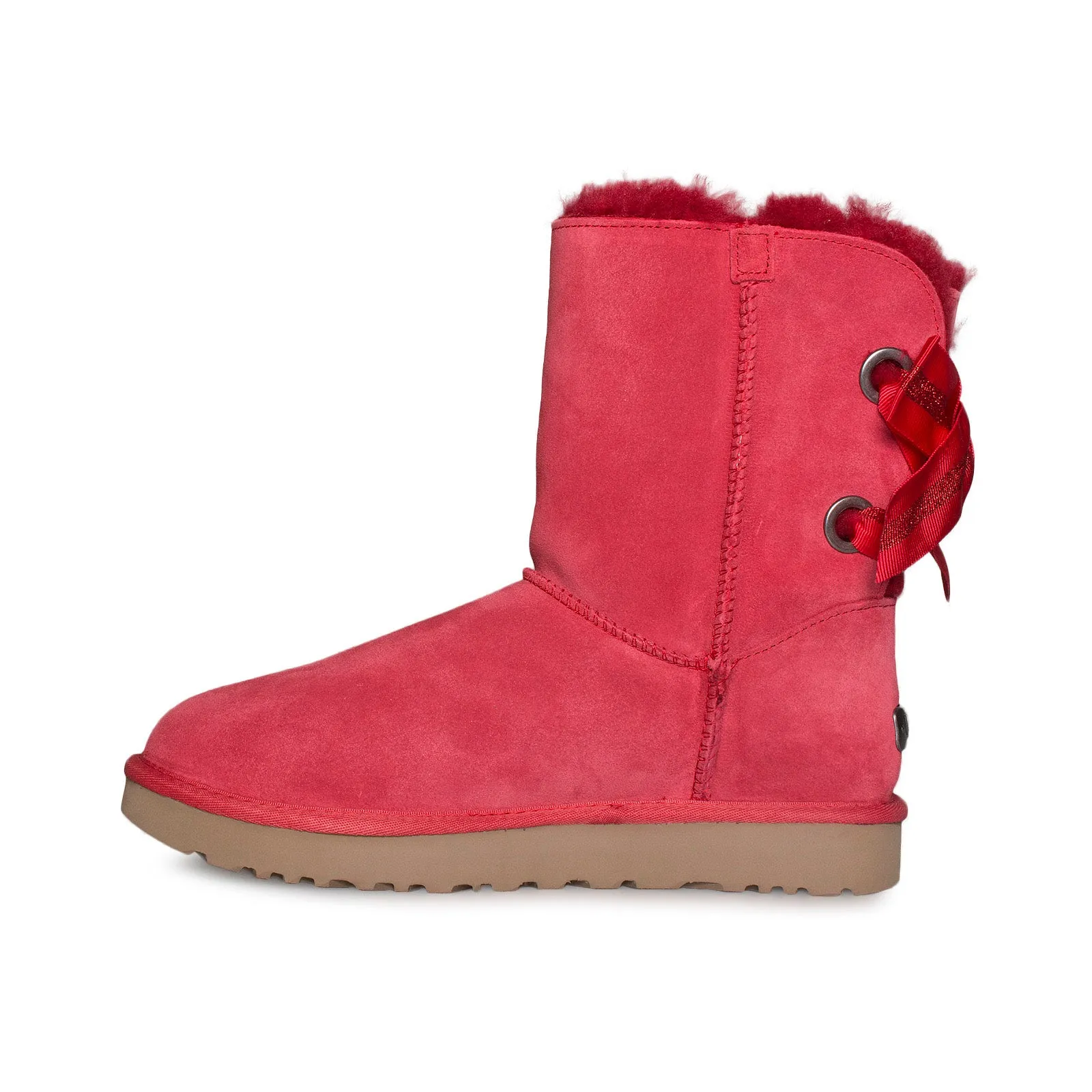 UGG Customizable Bailey Bow Short Ribbon Red Boots - Women's