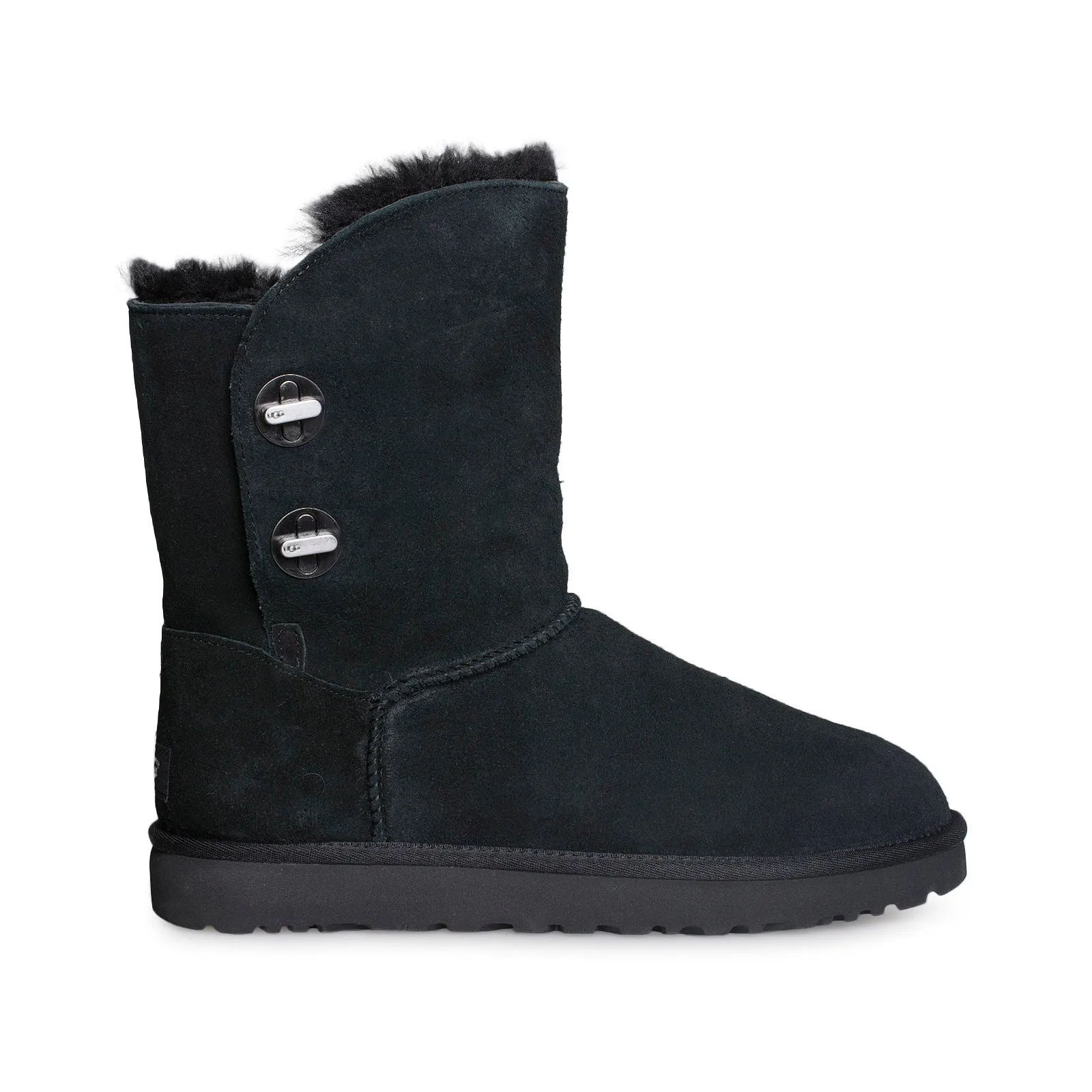 UGG Short Turnlock Black Boots - Women's